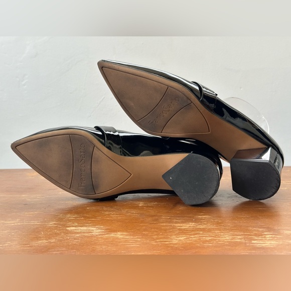 Franco Sarto Giovanni Black Faux Patent Loafers Women's Size 7 M - Picture 9 of 9
